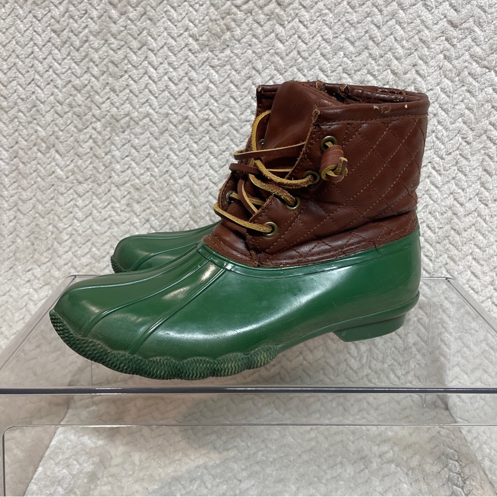 Steve Madden Women's Green Ankle Rain Duck Boots size‎ 7 Preppy - Picture 3 of 15